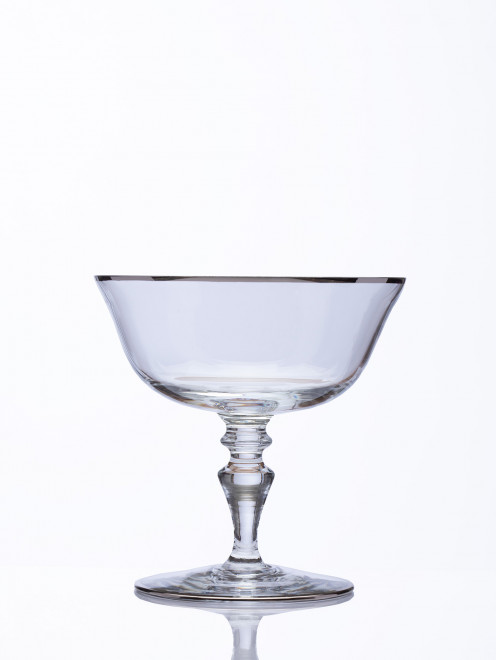 Чаша для шампанского с платиновым кантом, высота - 11,4 см, диаметр - 11,2 см NasonMoretti - Общий вид