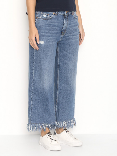 Укороченные джинсы с бахромой Marina Rinaldi - МодельВерхНиз