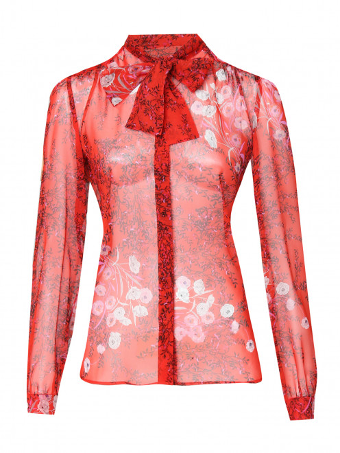 Блуза из шелка с цветочным узором Giambattista Valli - Общий вид