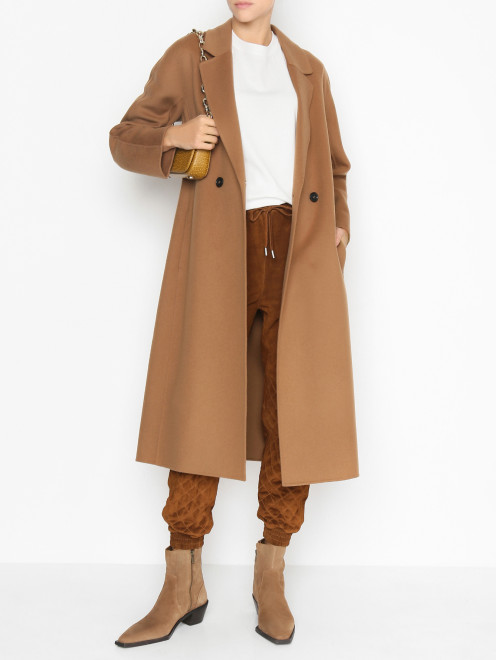 Пальто из шерсти с поясом Max Mara - МодельОбщийВид