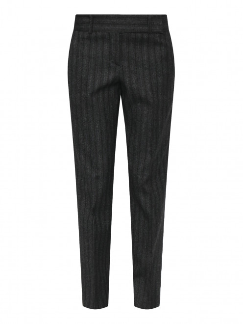 Укороченные брюки из шерсти в полоску Ermanno Scervino - Общий вид