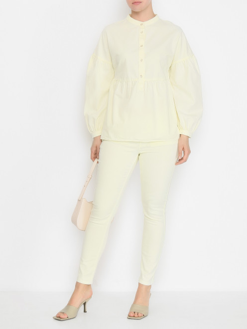 Блуза из хлопка на кнопках Marina Rinaldi - МодельОбщийВид
