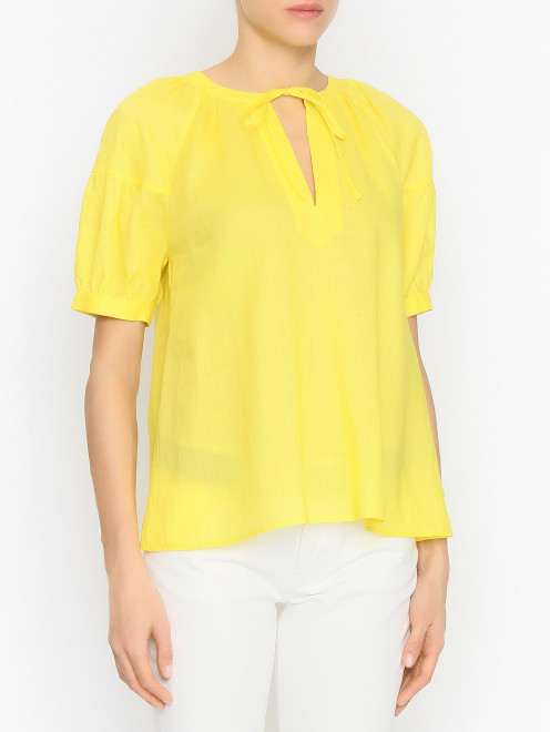Блуза из рами с коротким рукавом Max&Co - МодельВерхНиз