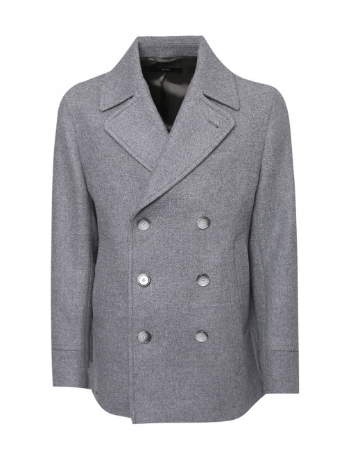 Двубортное пальто из шерсти и кашемира Boss - Общий вид