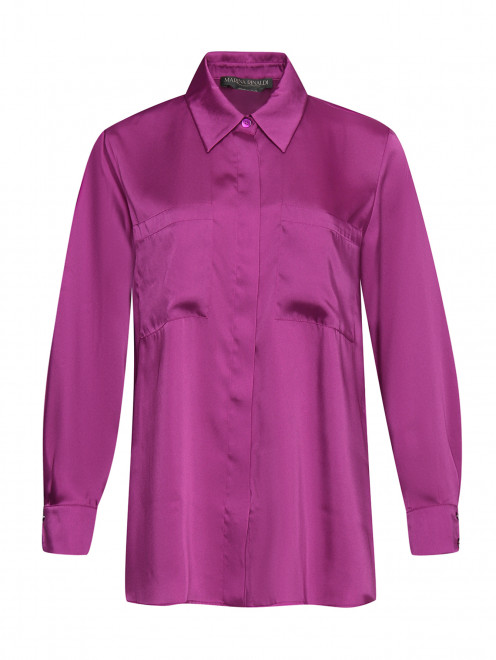 Однотонная блуза с накладными карманами Marina Rinaldi - Общий вид