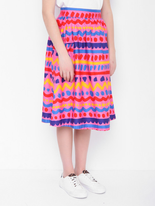 Хлопковая юбка на резинке Stella McCartney kids - МодельВерхНиз