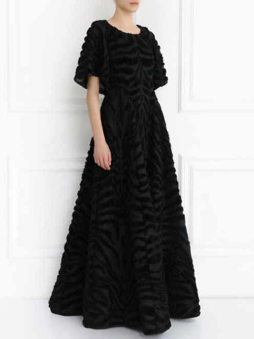 Платье-макси из смешанного шелка с декором Alberta Ferretti - Модель Верх-Низ