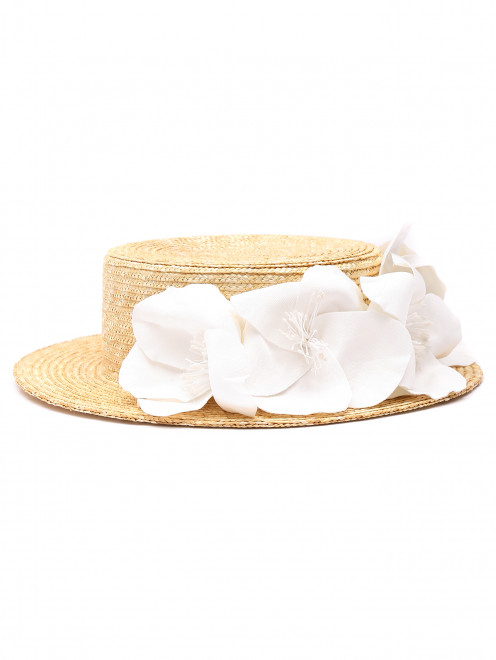 Соломенная шляпа с декоративными цветами MiMiSol - Общий вид