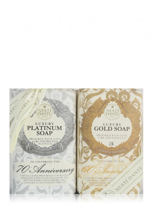 Набор мыла Юбилейное золотое и платиновое 2*250 г Bath Line Nesti Dante - Общий вид