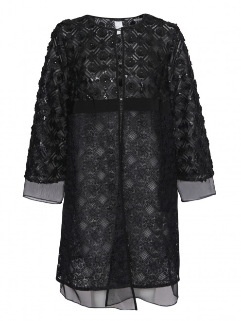 Легкое пальто с вышивкой и аппликацией Marina Rinaldi - Общий вид