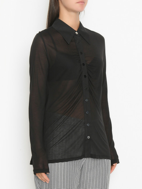 Однотонная блуза на пуговицах Marina Rinaldi - МодельВерхНиз