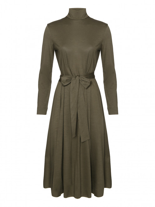 Платье-миди из шерсти с ремнем Max&Co - Общий вид