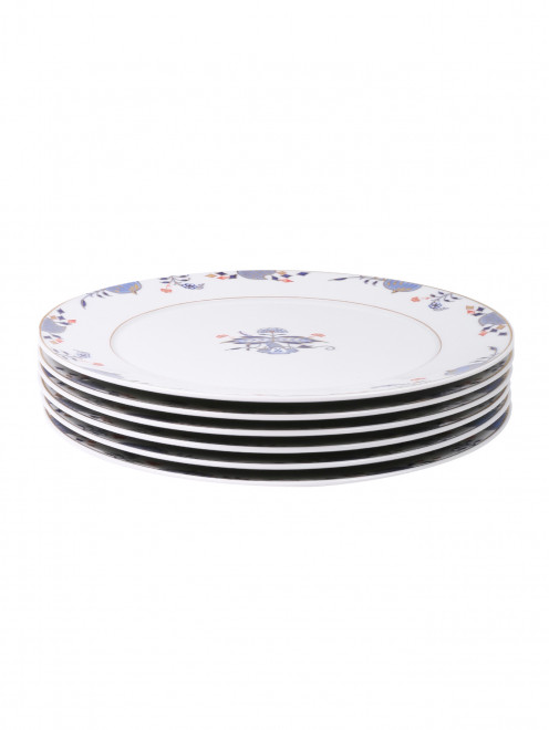 Набор из 6 сервировочных тарелок с узором Meissen - Обтравка1