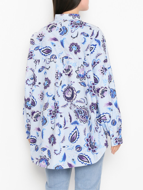 Рубашка из хлопка с узором  Marina Rinaldi - МодельВерхНиз1