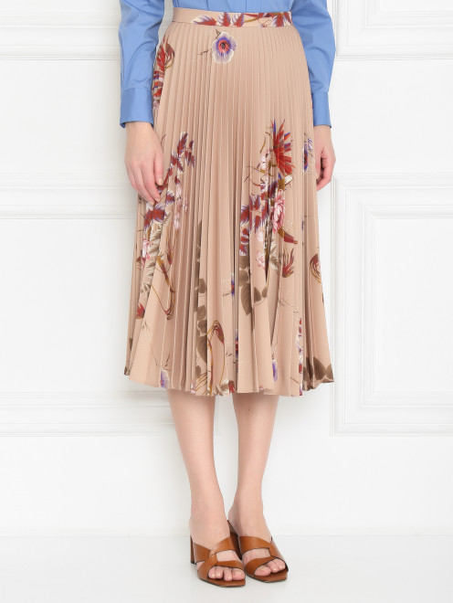 Плиссированная юбка с цветочным узором Max Mara - МодельВерхНиз