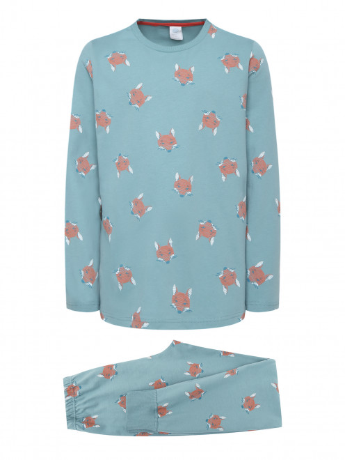 Пижама из хлопка с принтом Sanetta - Общий вид
