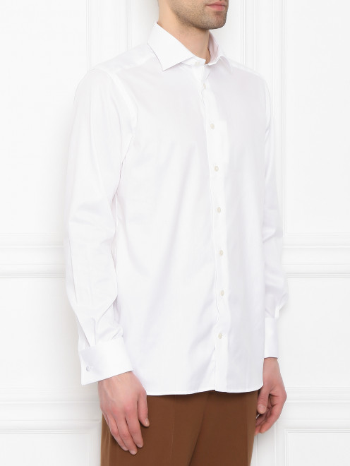 Рубашка из хлопка прямого кроя Eton - МодельВерхНиз