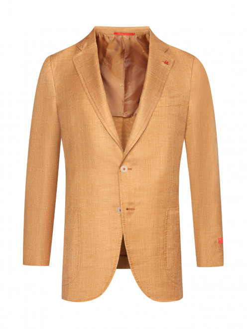 Пиджак из шелка и кашемира с карманами Isaia - Общий вид