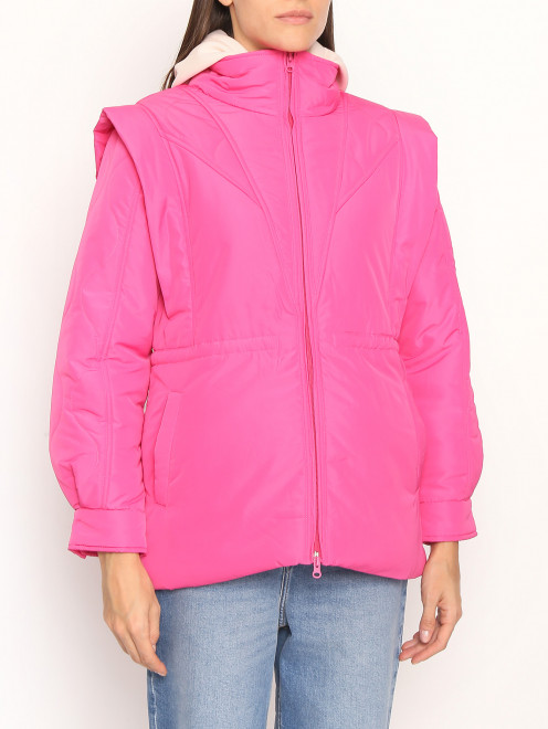 Стеганая куртка на молнии с карманами Suncoo - МодельВерхНиз