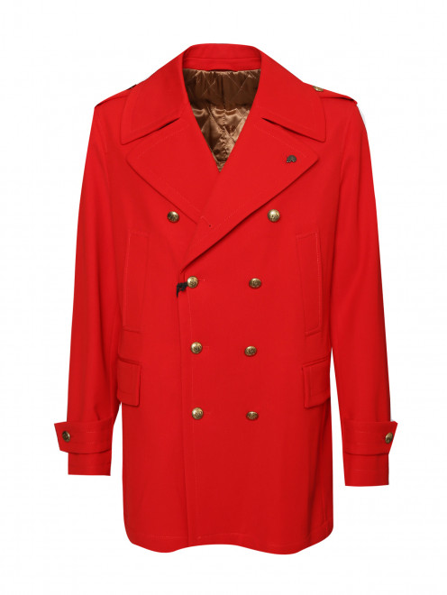 Двубортное пальто из смешанной шерсти с карманами Gabriele Pasini - Общий вид