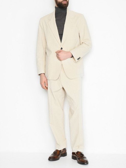 Пиджак из хлопка с накладными карманами Barena - МодельОбщийВид