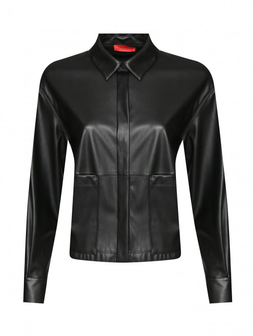 Укороченная куртка из эко-кожи с карманами Max&Co - Общий вид