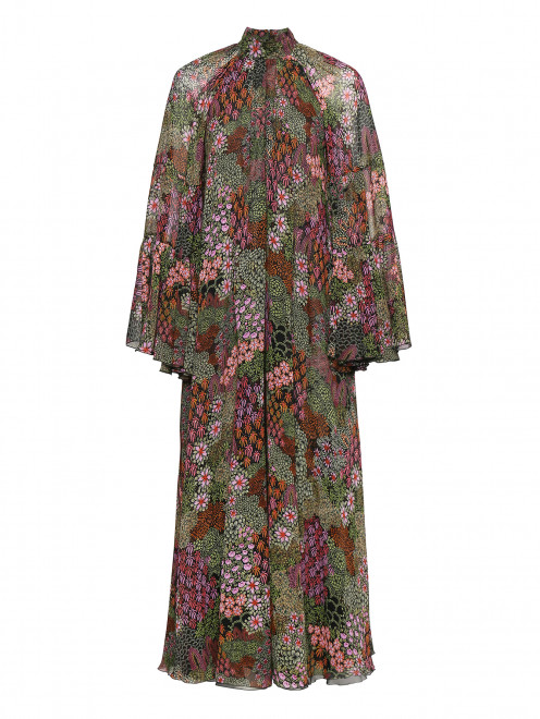 Платье из шелка с цветочным узором Giambattista Valli - Общий вид