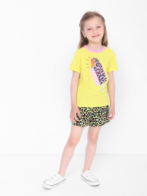 Хлопковая футболка с принтом Little Marc Jacobs - МодельОбщийВид