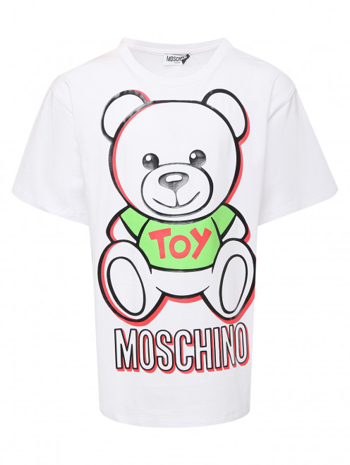 Объемная футболка с принтом Moschino - Общий вид