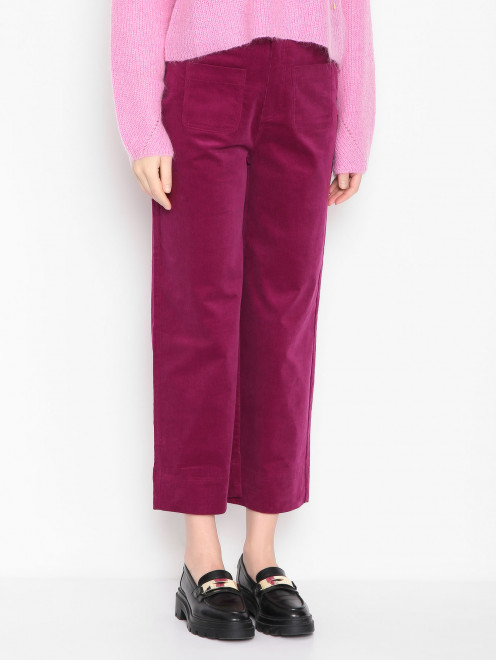 Однотонные брюки из хлопка с карманами Suncoo - МодельВерхНиз