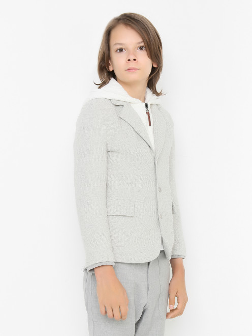 Пиджак со съемным капюшоном Lapin House - МодельВерхНиз