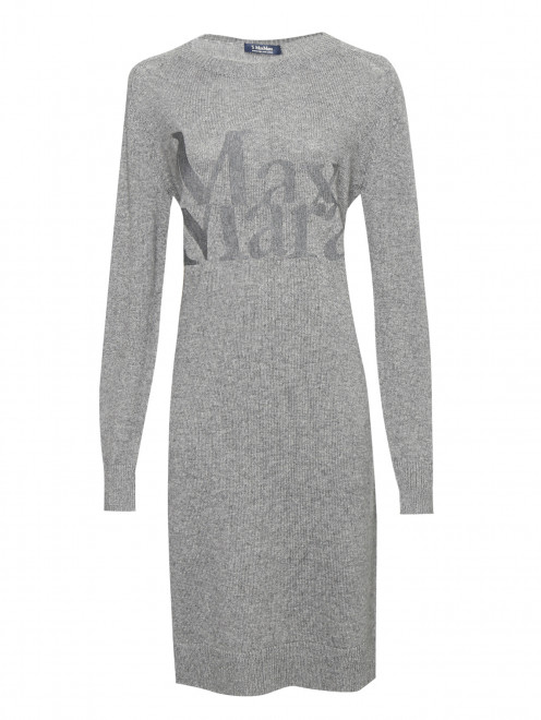 Платье-миди из шерсти и кашемира с логотипом Max Mara - Общий вид