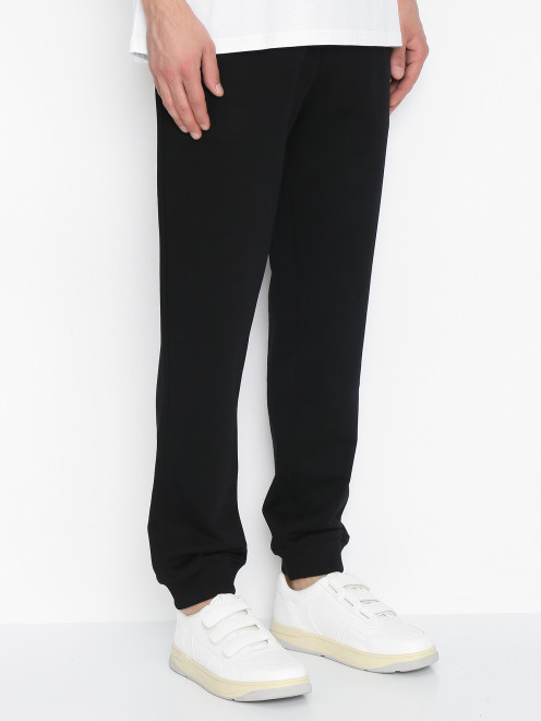 Трикотажные брюки из хлопка с карманами Burberry - МодельВерхНиз