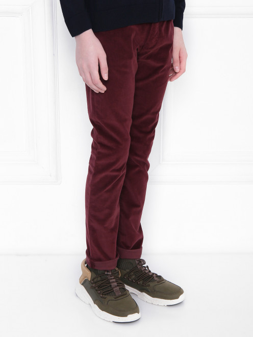 Вельветовые брюки с карманами Emporio Armani - МодельВерхНиз