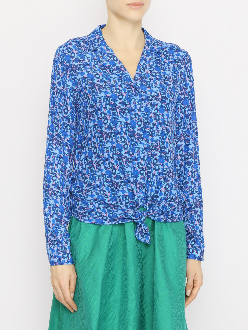 Блуза свободного кроя с узором Suncoo - МодельВерхНиз