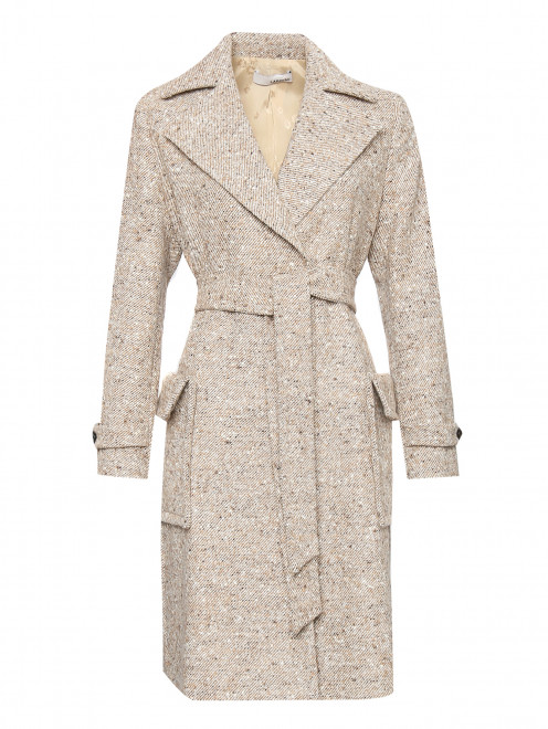 Пальто из смешанной шерсти с накладными карманами  LARDINI - Общий вид