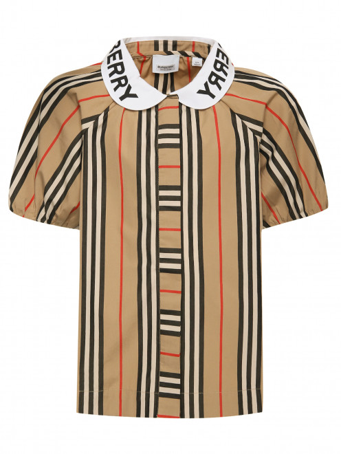Блуза из хлопка в полоску Burberry - Общий вид