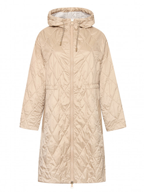 Стеганое пальто на молнии с капюшоном Weekend Max Mara - Общий вид