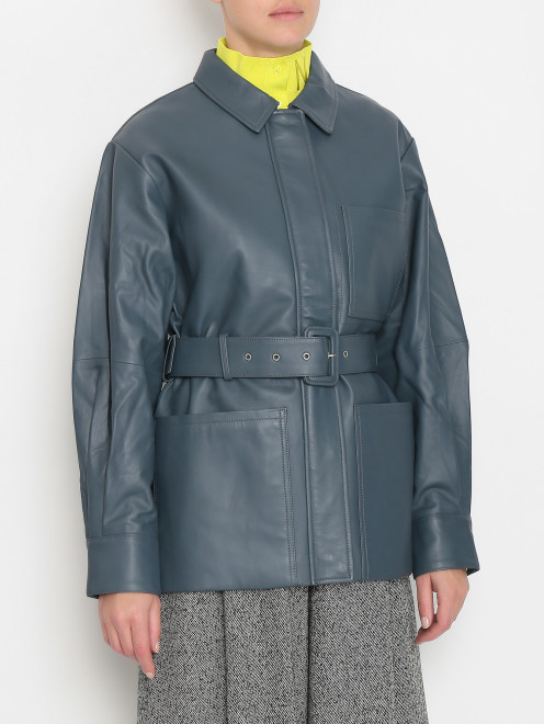 Куртка из гладкой кожи с накладными карманами Proenza Schouler - МодельВерхНиз