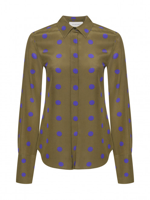 Блуза из шелка с узором Sportmax - Общий вид