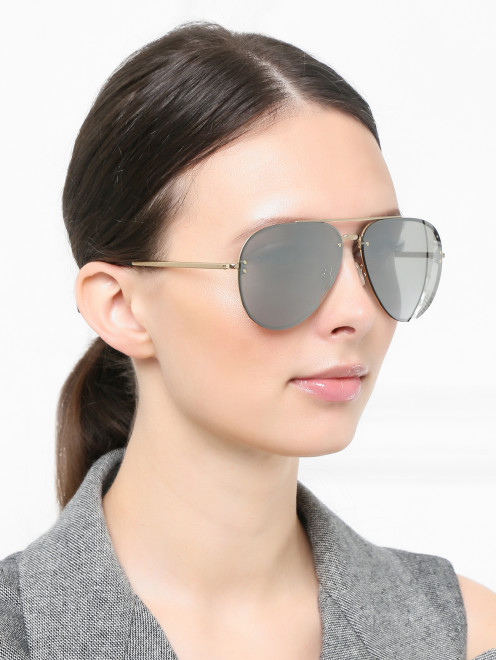 Очки солнцезащитные-авиаторы с зеркальными стеклами Celine - МодельОбщийВид