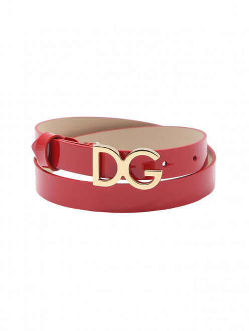 Лакированный ремень с металлической пряжкой Dolce & Gabbana - Общий вид