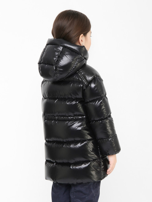 Стеганое пуховое пальто с карманами Moncler - МодельВерхНиз1