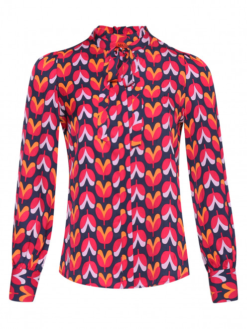 Блуза из вискозы с цветочным узором Max&Co - Общий вид