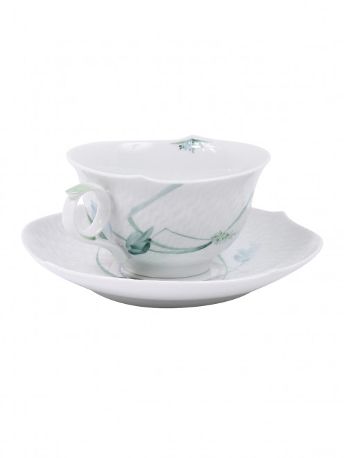 Чайная чашка из фарфора с блюдцем  Meissen - Обтравка1