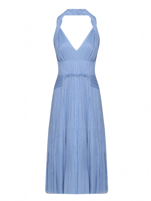 Платье-миди из шелка с V-образным вырезом Alberta Ferretti - Общий вид