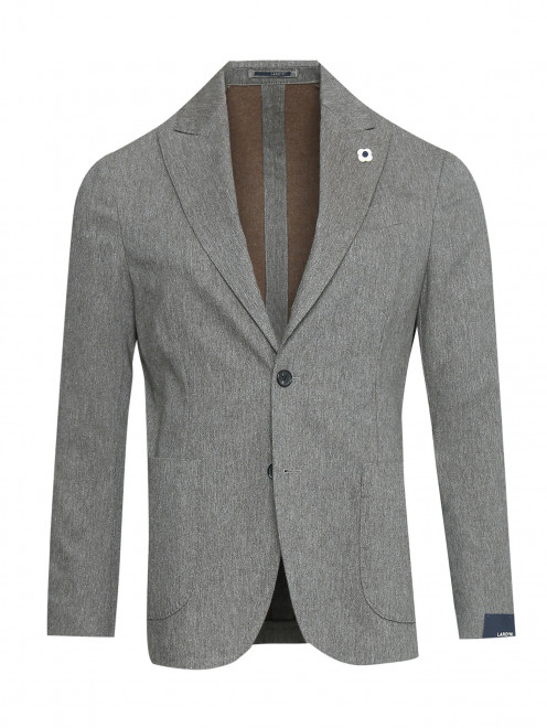 Пиджак из шерсти с накладными карманами LARDINI - Общий вид