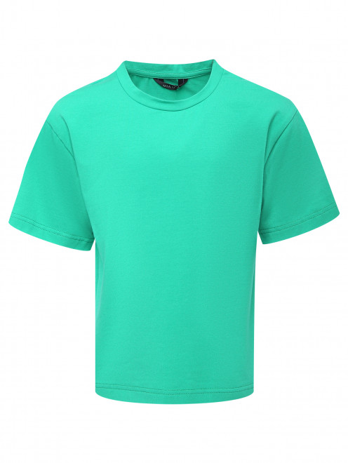Хлопковая однотонная футболка Miagia - Общий вид